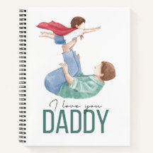 Ich liebe dich Daddy Superheld Vater und Kind Spir