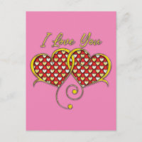 Ich liebe dich Design Gold Herzen