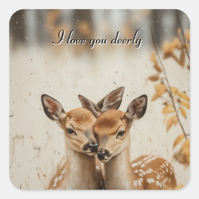 Ich Liebe dich ehrlich Quadratischer Aufkleber (Vorderseite)