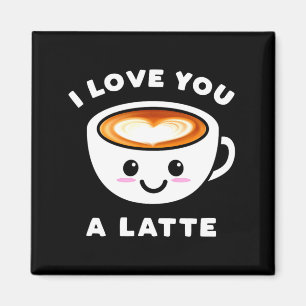 Ich liebe dich ein Latte Lustig Süß Kaffee Herz Va Magnet