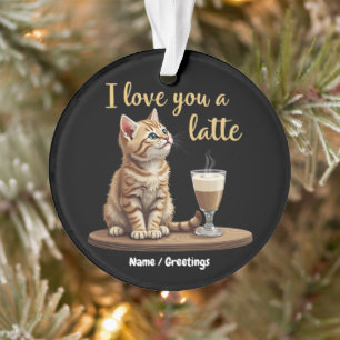 Ich liebe dich ein Latte: Süßer Valentinstag-Kaffe Ornament