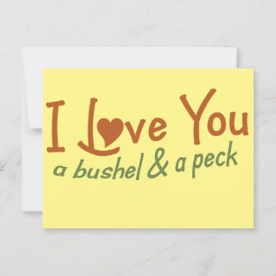 Ich liebe dich ein Scheffel und ein Peck Postkarte