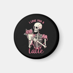 Ich liebe dich ein Valentinstag Skelett Magnet