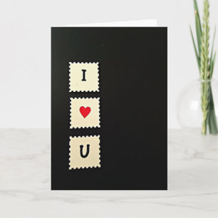 Ich liebe dich einfache Nachricht Karte