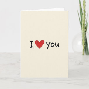 Ich liebe dich einfache Notizkarte Karte
