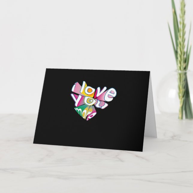 Ich liebe dich, eleganter Stil  Karte (Vorderseite)