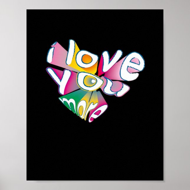 Ich liebe dich, eleganter Stil  Poster (Vorne)