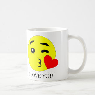 Ich liebe dich Emoji Keramikbecher (330ml) Kaffeetasse