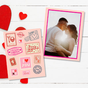 Ich liebe dich Express-Posten Briefmarken Valentin Karte