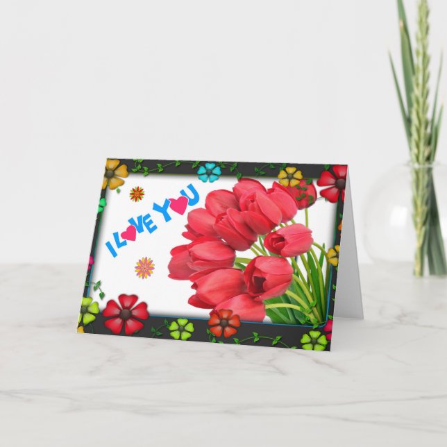 Ich Liebe dich Feiertagskarte (Vorderseite)