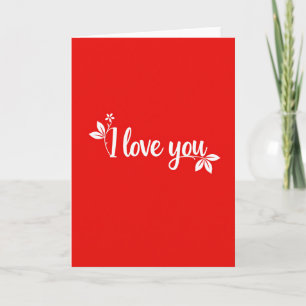 Ich liebe dich Floral Schrift Karte