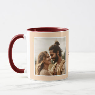 Ich liebe Dich Fotos Modern Peach C33 & Weiß Tasse