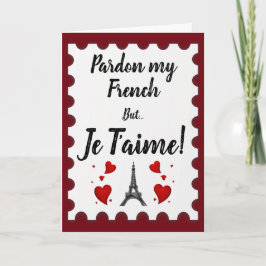 Ich liebe dich, French Valentine Card Karte