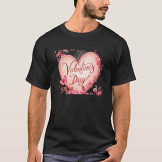 Ich liebe dich Frohen Valentinstag Schwarzes T-Shi T-Shirt