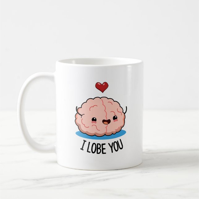 Ich liebe dich Funny Brain Pub Kaffeetasse (Links)