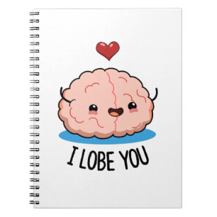 Ich liebe dich Funny Brain Pub Notizblock