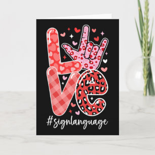 Ich liebe dich Gebärdensprache Asl Valentinstag Sc Karte