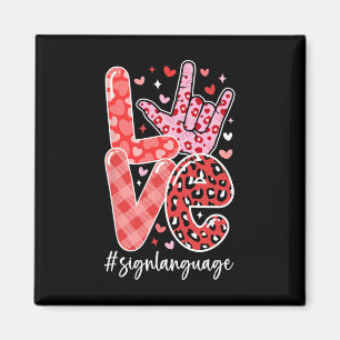 Ich liebe dich Gebärdensprache Asl Valentinstag Ta Magnet