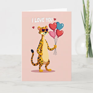 Ich liebe dich Gepard-Karte Karte