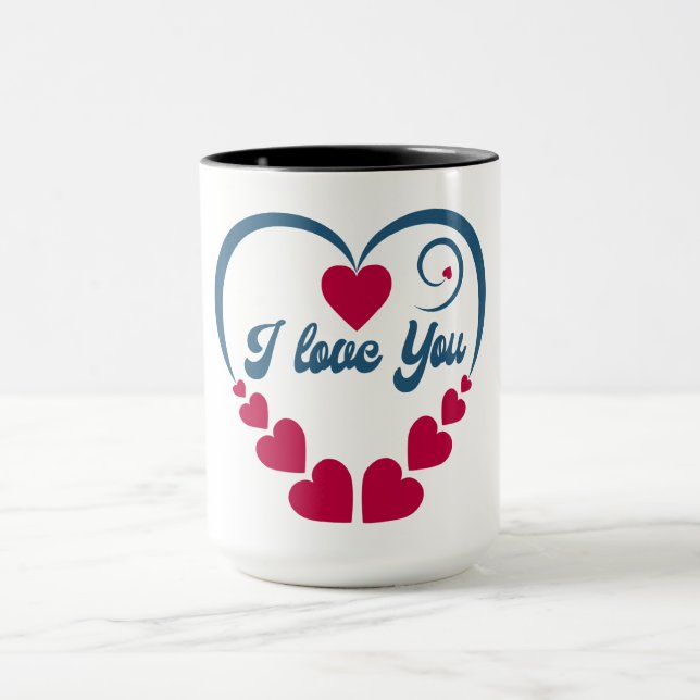 Ich liebe dich Geschenk Tasse (Zentrum)