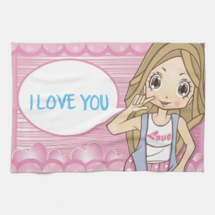 ICH LIEBE DICH GESCHIRRTUCH
