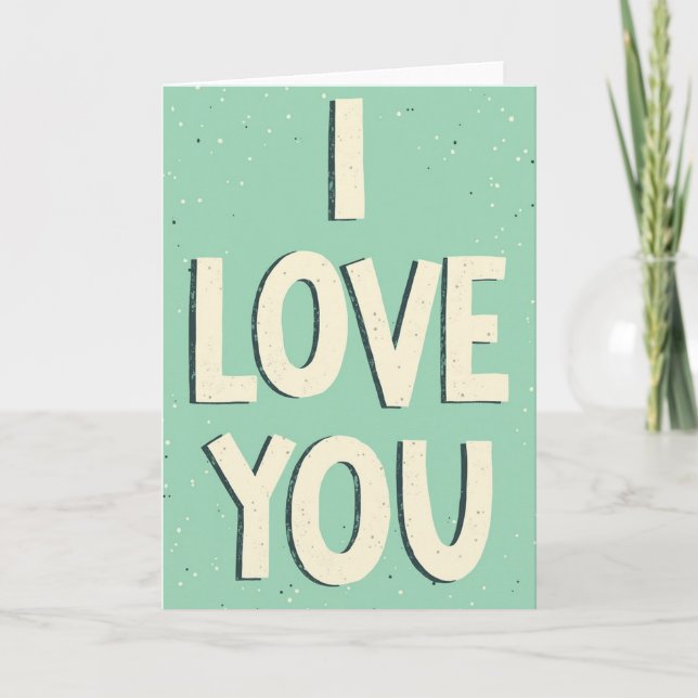 Ich liebe dich gesprenkelte Karte (Vorderseite)