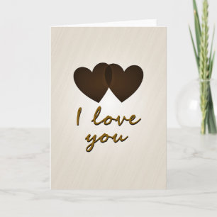Ich liebe dich gestreifte Herzen Karte