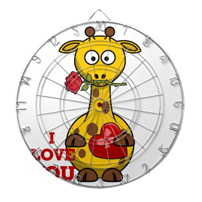 ich liebe dich Giraffe Dartscheibe (vorne)