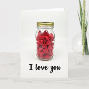 Ich liebe dich Glas der Herzen Karte