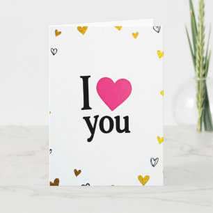 Ich liebe dich Glitter-Herzkarte Karte