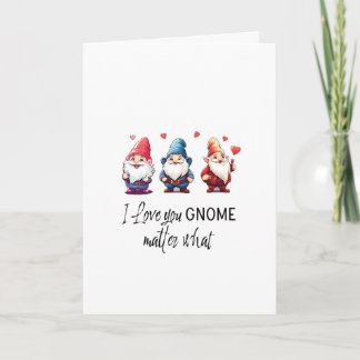 Ich liebe dich Gnom egal was Valentinstag Feiertagskarte