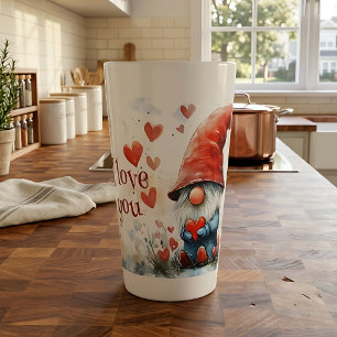 Ich liebe dich Gnom Latte Tasse –Valentinstag Gart