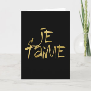 Ich liebe dich, Gold and Black Karte