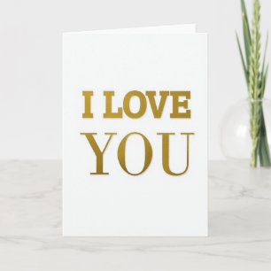 Ich liebe Dich Gold Schrift Karte