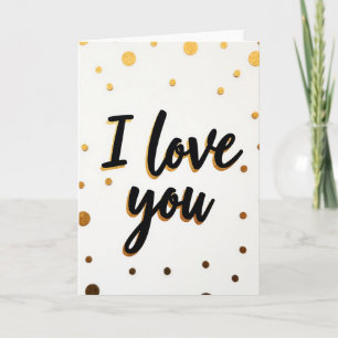 Ich liebe dich Gold Sparkle Karte