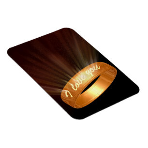 "Ich liebe dich" Goldring Magnet