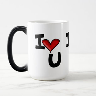 Ich liebe dich Graphic Typography Verwandlungstasse