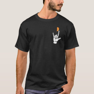 Ich liebe dich Hand Gebärdensprache Schmetterling T-Shirt