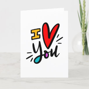 Ich liebe dich, handgeschrieben karte
