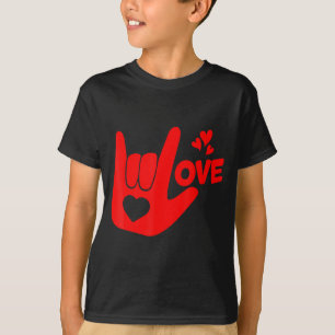 Ich liebe dich Handzeichen Asl Valentinstag Lustig T-Shirt