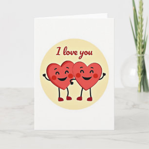 Ich liebe dich Happy Hearts Karte