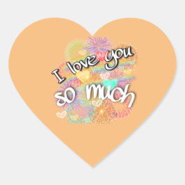 Ich Liebe dich Herz-Aufkleber