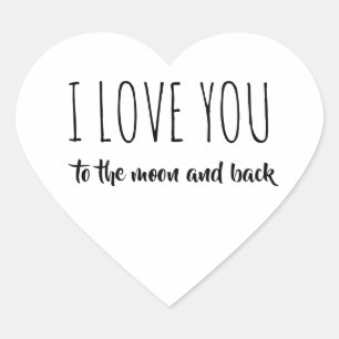 ICH LIEBE DICH Herz-Aufkleber