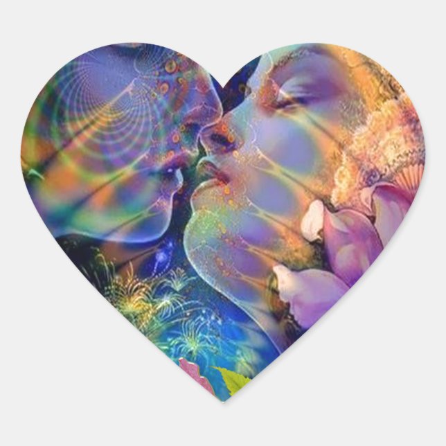 Ich Liebe dich Herz-Aufkleber (Vorderseite)