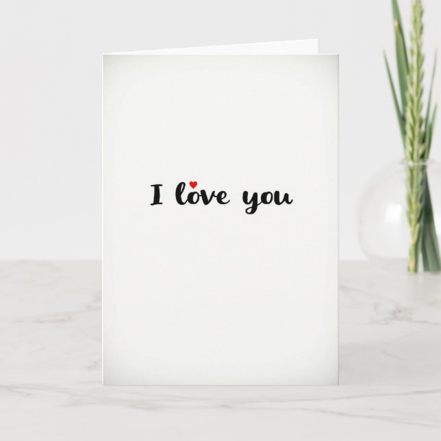 Ich liebe dich Herz Matt Karte (Vorderseite)