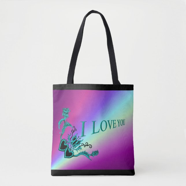 Ich Liebe dich, Herz mit Blume und Schmetterling (Vorderseite)