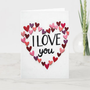 Ich liebe dich Herz Muster Karte