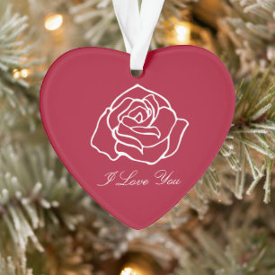 Ich liebe dich Herz-Ornament Ornament