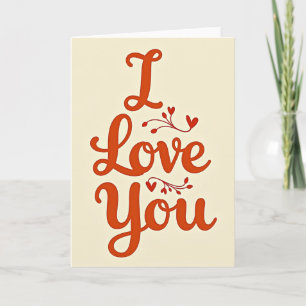 Ich liebe dich Herz Reben Karte