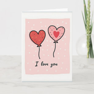 Ich liebe dich Herzballons Karte